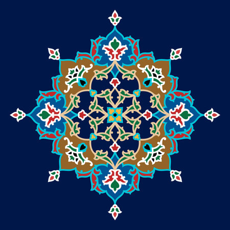 Arabic Floral Ornament. Traditional Islamic Design. Mosque decoration element.