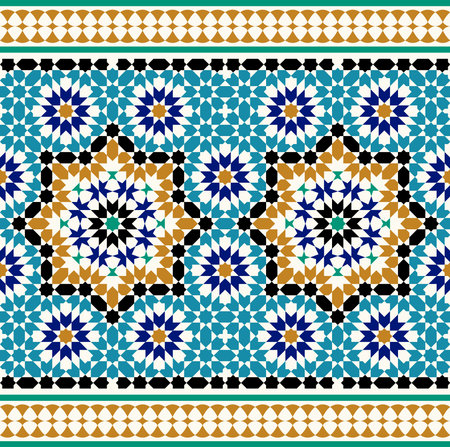 Morocco Seamless Border. Traditional Islamic Design. Mosque decoration element.