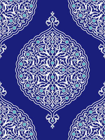Arabic Floral Seamless Pattern. Traditional Arabic Islamic Background.のイラスト素材