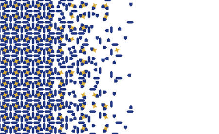 Morocco Disintegration Template. 
Breaking, flying away islamic mosaic. Modern Abstract Background.のイラスト素材