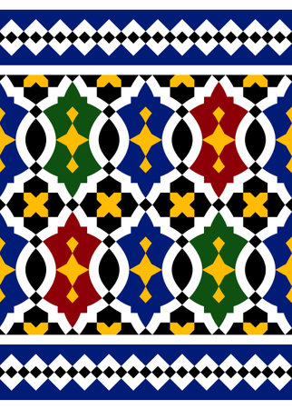 Morocco Seamless Border. Traditional Islamic Design. Mosque decoration element.