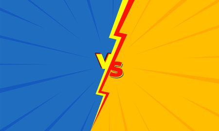 VS versus battle black and red screen. Game competition background. Vector eps Illustration