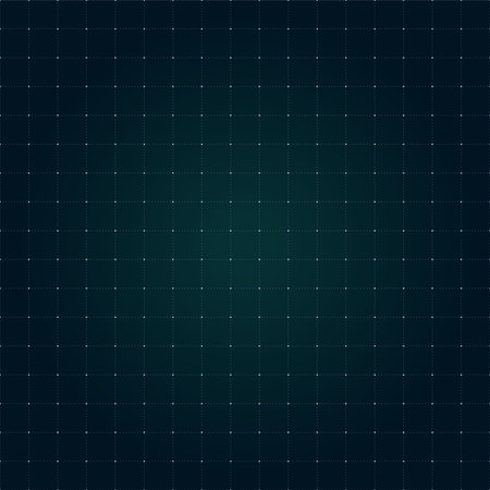 VR HUD futuristic interface square grid. Line and dot head up display similar green pattern. Digital UI screen mesh. GUI digital hi tech visor backdrop template. FUI Sci Fi dashboard display. Vectorのイラスト素材