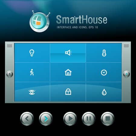 interface and iconsのイラスト素材