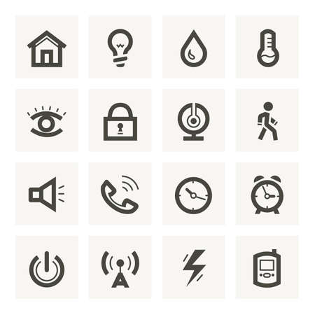 Icon set for security system and house automation.のイラスト素材