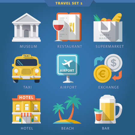 Travel icon set 1.のイラスト素材