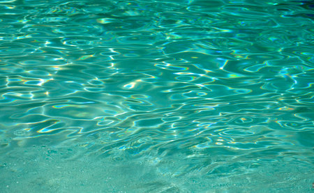 Swimming pool with blue clear cool water.