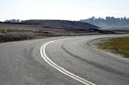 Road in  California long good asphalt beautiful.の写真素材