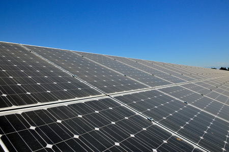 Solar panel flat surface for collecting solar energy.