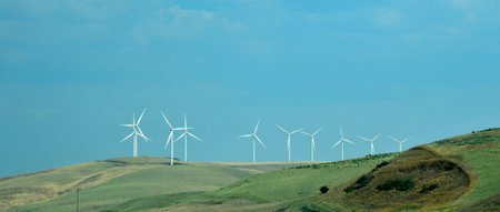 Windmill device for generating electricity from wind.