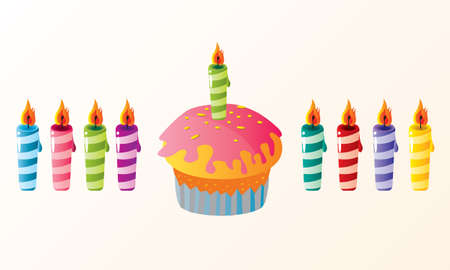 Birthday setのイラスト素材