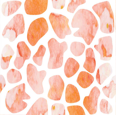 Watercolor giraffe patternのイラスト素材