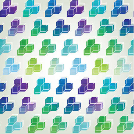 Background of green and blue cubes,のイラスト素材