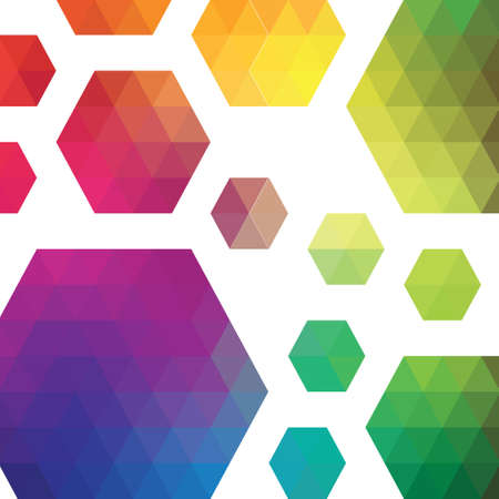 Colorful hexagon backgroundのイラスト素材