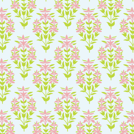 Seamless barocue texture  Vector background with lily