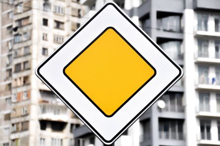Main road traffic sign.の写真素材