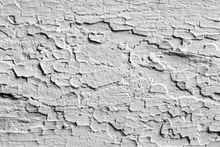Old weathered background with cracked paint in black and whiteの写真素材
