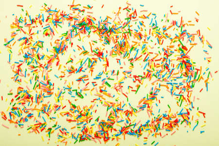 Sweer sugar prinkles background. Sugar prinkles backdrop.の写真素材