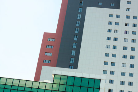 Modern architectural design. Modern buildings with minimalist design.
