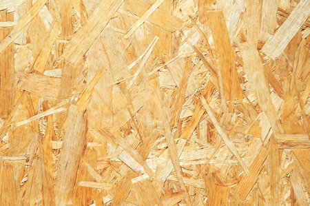 Close up image of an OSB board. OSB board background.の写真素材