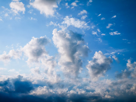 Sunset sky with beautiful cloudsの写真素材