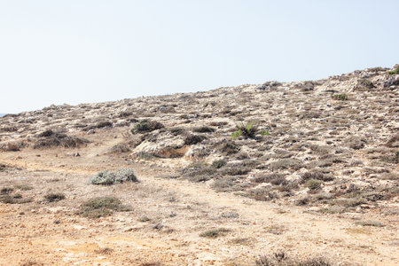View of desert in Ayia Napaの写真素材