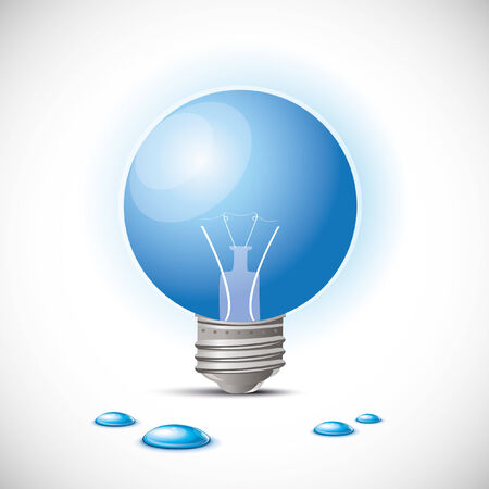 Blue Light Bulbのイラスト素材