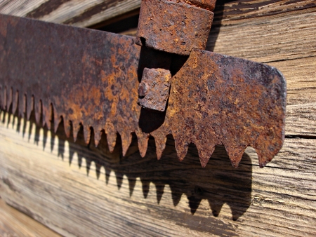 Rusty sawの写真素材