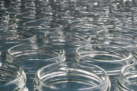 Empty glass jarsの写真素材