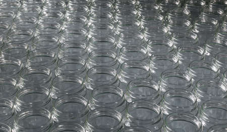 Empty glass jarsの写真素材