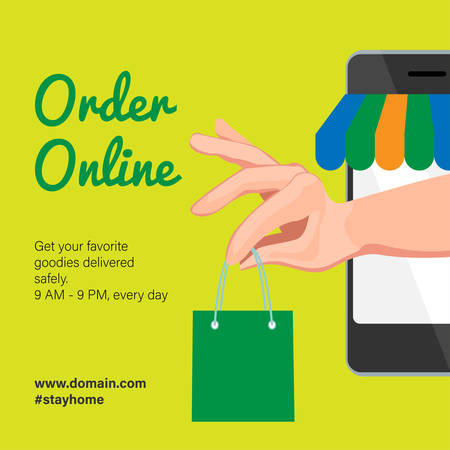 safe tips. illustration vector graphic, tips for shopping during the outbreak. use in social media.のイラスト素材