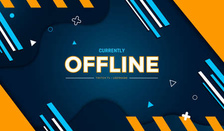 Abstract Modern Gaming Background for Offline Twitch stream. Vector illustration.のイラスト素材