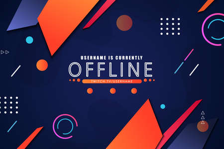 Abstract Modern Gaming Background for Offline Twitch stream. Vector illustration.のイラスト素材