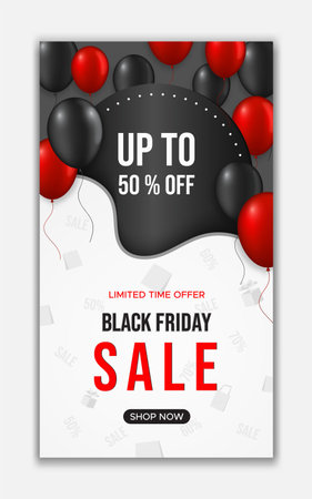 Black friday sale social media story template