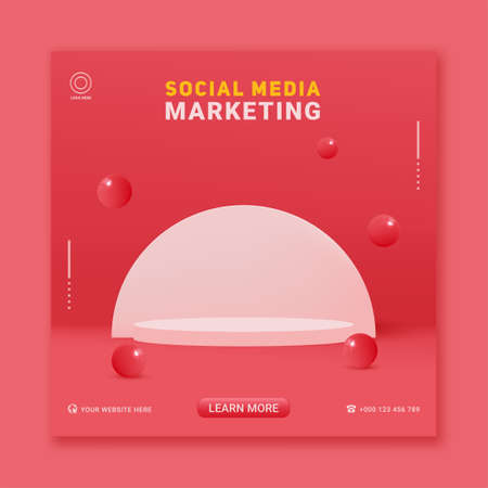 Social media marketing banner ads templateのイラスト素材