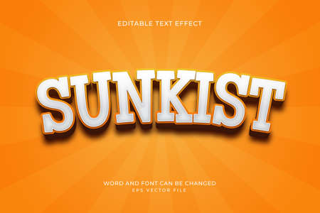 Sunkist text effect style bright colorのイラスト素材