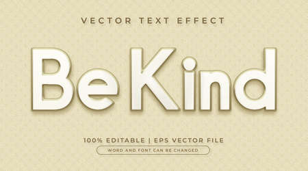 Be kind text, simple minimalist design editable text effect styleのイラスト素材