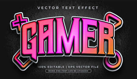 Gamer editable text effect styleのイラスト素材