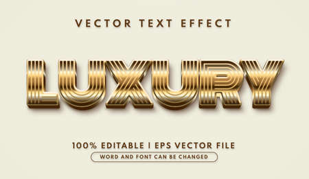 Luxury and gold editable text effect styleのイラスト素材