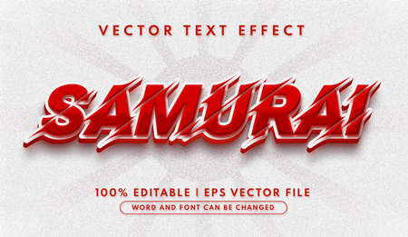 Samurai editable text effect styleのイラスト素材