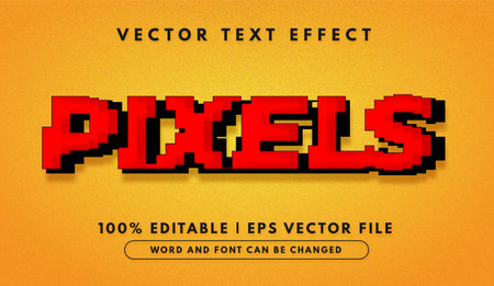 Pixels text, unique editable text effectのイラスト素材