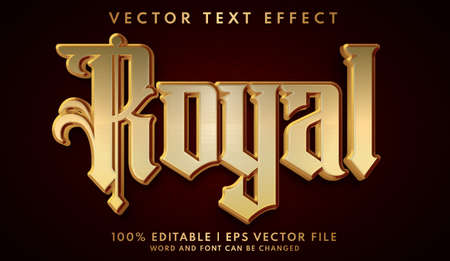 Royal and gold editable text effectのイラスト素材