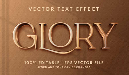 Glory text elegant and golden text effect styleのイラスト素材