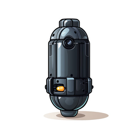 Vector illustration of a black water cooler. Isolated on white background.の素材