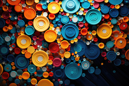Abstract colorful background with circles.の素材