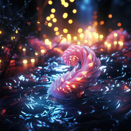 Christmas decoration on a dark background.の素材