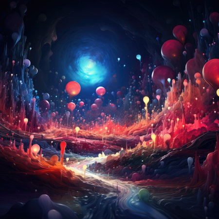 Abstract background with dynamic waves.の素材