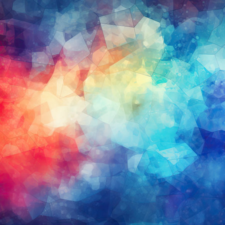 Abstract watercolor background. Blue, yellow, red, pink and blue colors.の素材