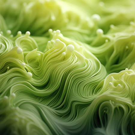 abstract green background with some smooth linesの素材
