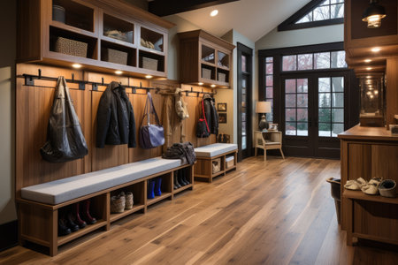 Closet and wardrobe in a modern style.の素材